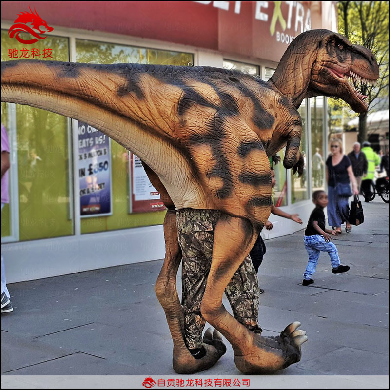 仿真恐龙皮套衣藏人藏腿活体恐龙CosPlay衣服橡胶软体人表演恐龙