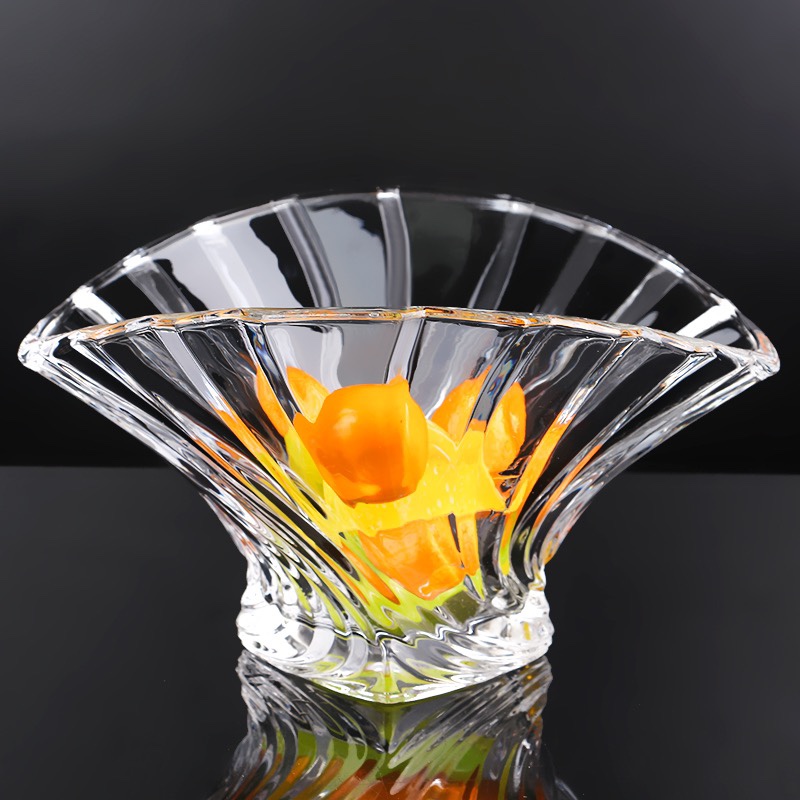欧式创意玻璃果盘果斗零食盘餐厅厨房火锅店咖啡店沙拉盘零食碗