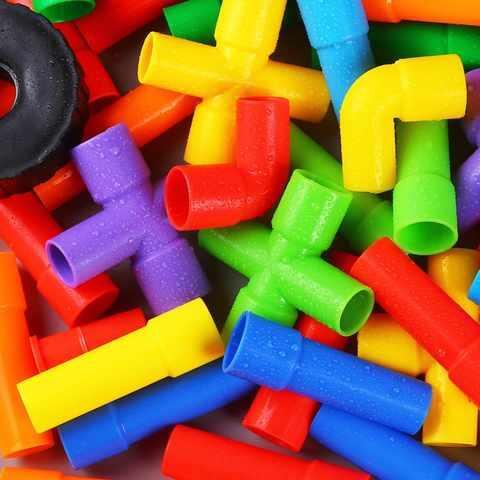 儿童水管道积木玩具男孩益智力女宝宝早教大号塑料拼装模型3-6岁