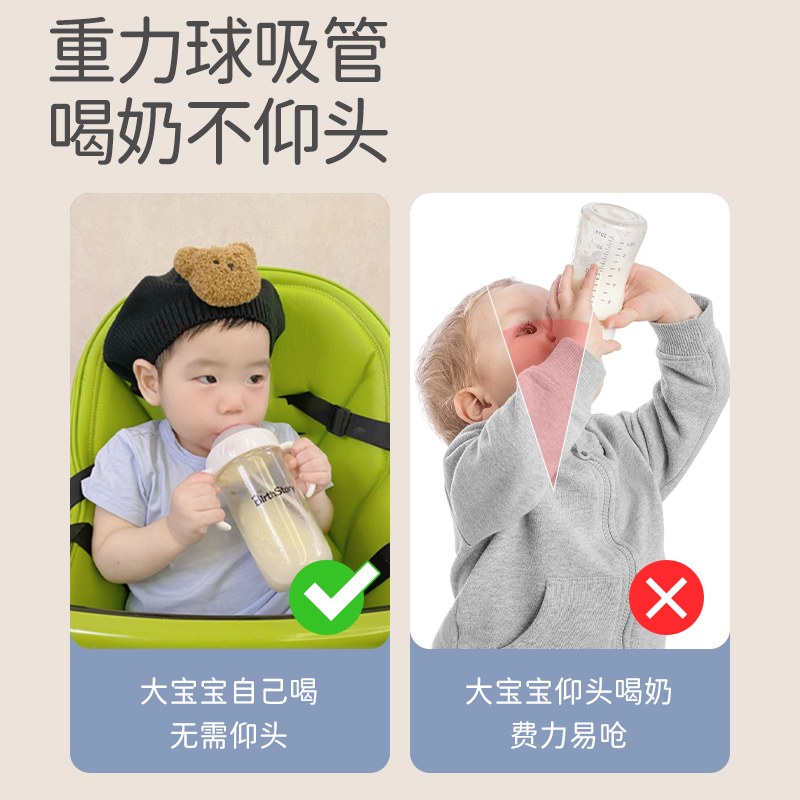 ppsu吸管奶瓶杯新生婴儿1岁以上2岁3岁大宝宝喝水0一6个月防胀气