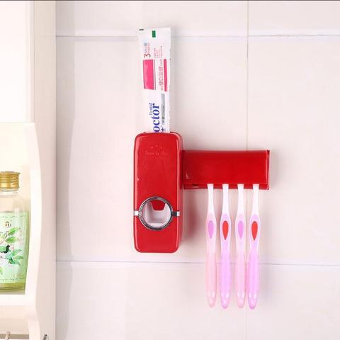 挤牙膏器韩版洗漱牙刷盒防尘挤压器便携全自动套装牙刷架牙膏家用