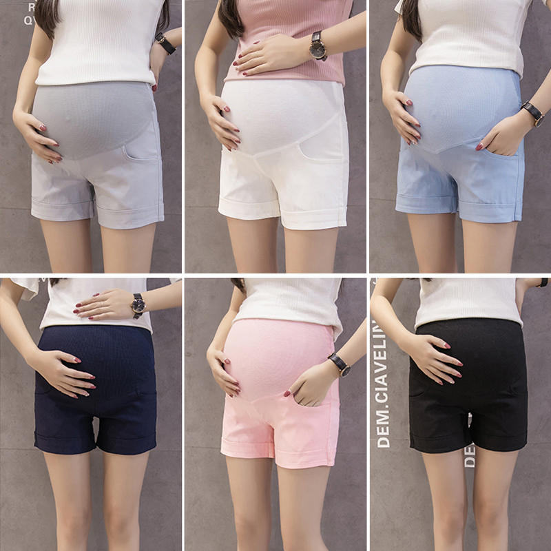 孕妇裤夏季2023薄款托腹裤安全短裤高弹力孕妇三分裤孕妇裤子外穿
