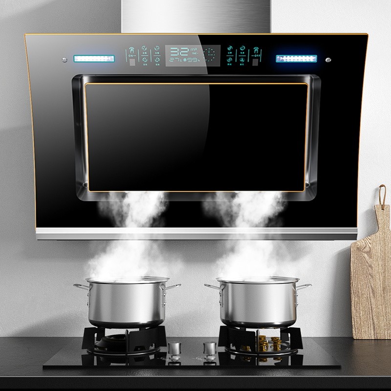 双电机油烟机厨房家用大吸力吸油烟机侧吸中式小型抽油烟机