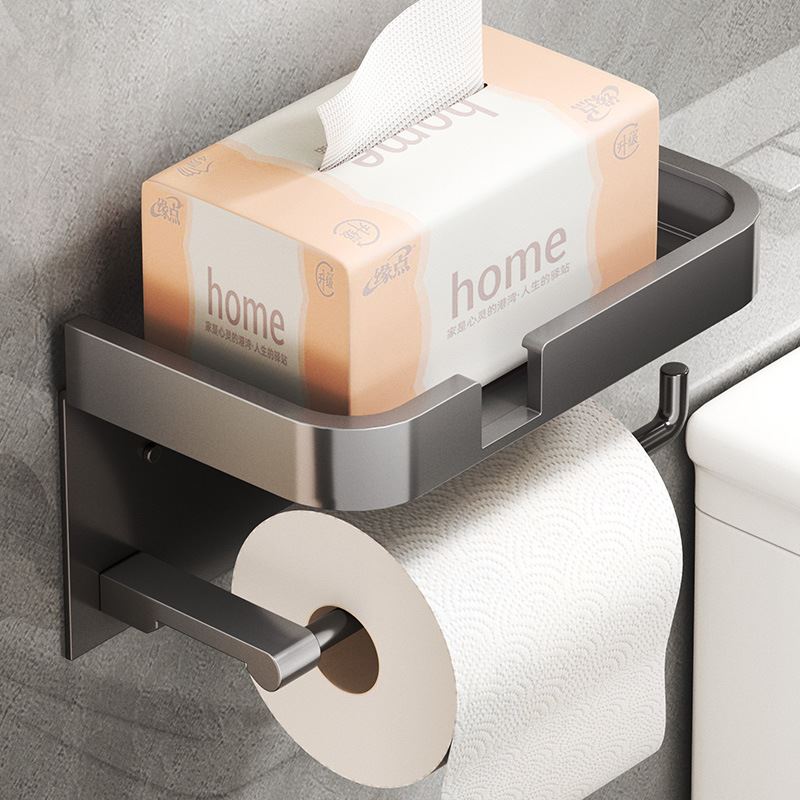 卫生间厕纸盒壁挂式厕所抽纸盒浴室免打孔纸巾架洗手间卷纸置物架