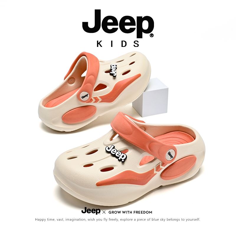 jeep儿童洞洞鞋男孩耐磨防滑吉普新款男童凉拖鞋外穿软底宝宝凉拖