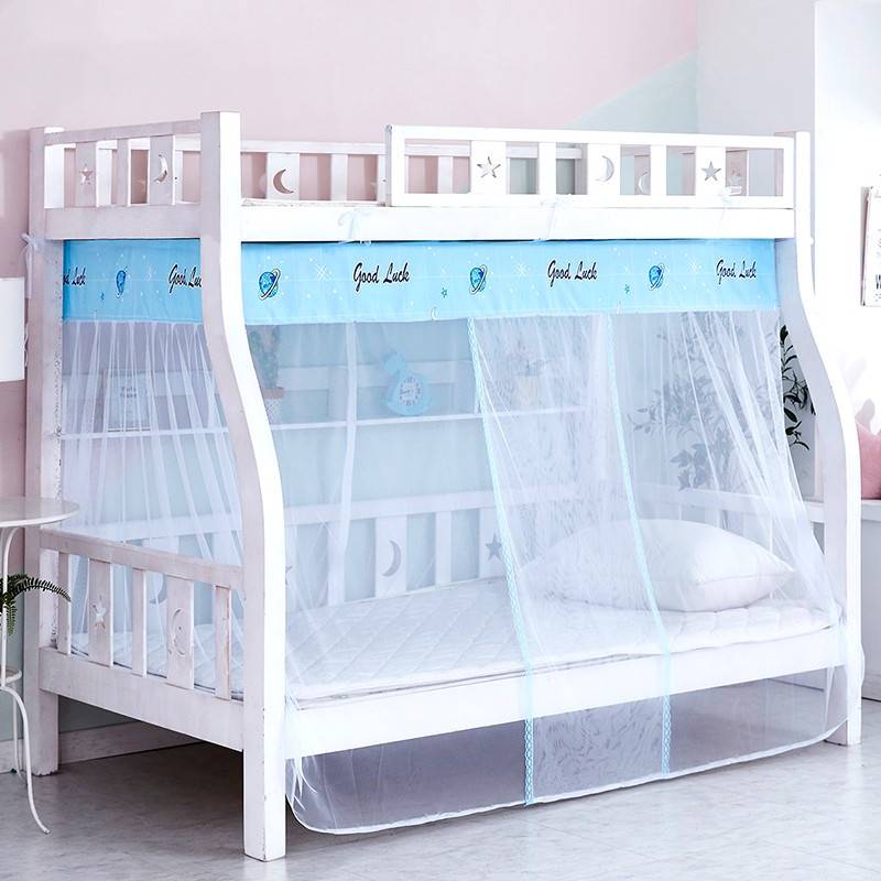 子母床蚊帐上下铺专用儿童高低双层床1米5家用梯形上下床防蚊帐子