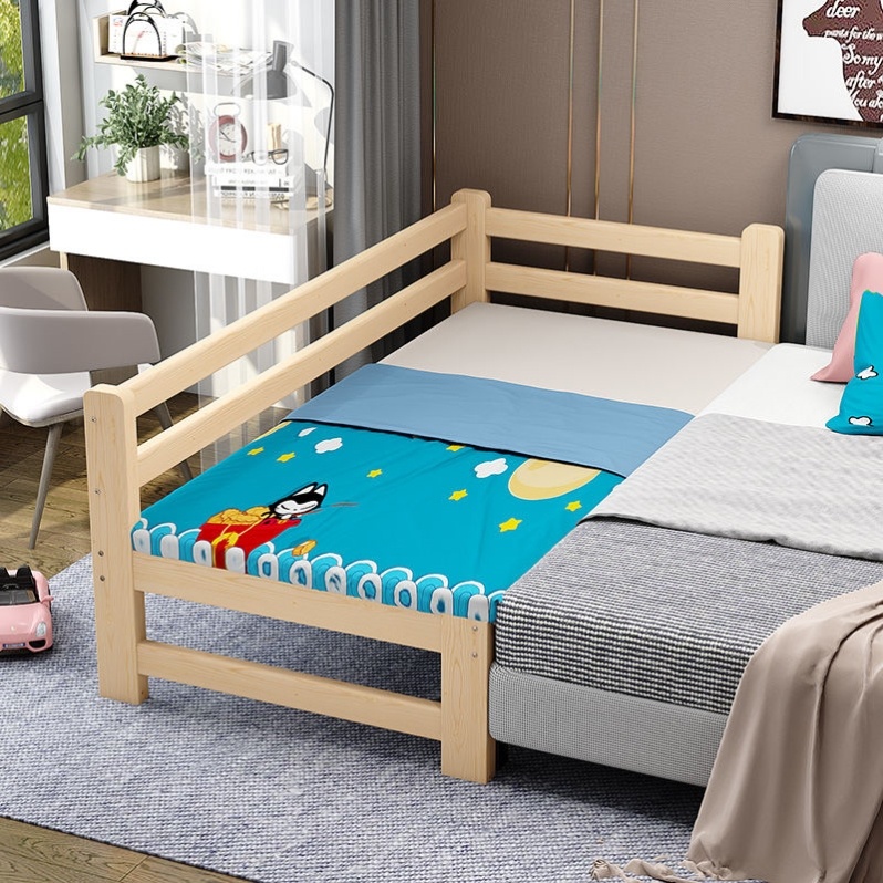 加宽床拼接床边神器新生儿孩子实木儿童床床铺定做床带护栏两面
