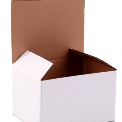 现货快递物流打包通用三层瓦楞白卡纸盒加厚免折包装小方盒子定做