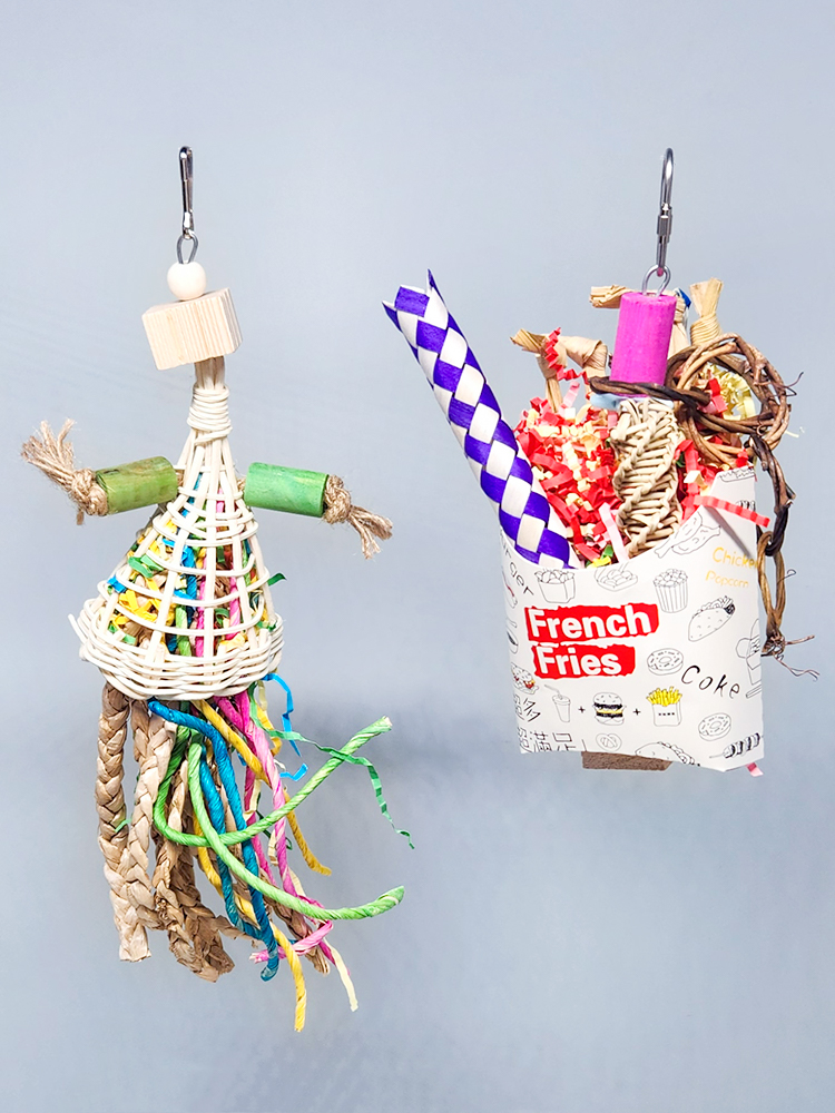 益智玩具啃咬磨嘴鹦鹉装饰解闷用品玩具互动悬挂玄凤牡丹鸟笼配件