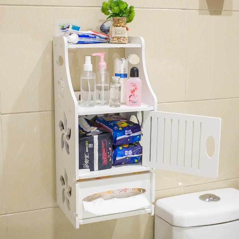 卫生间纸巾盒厕纸盒免打孔厕所壁挂式卷纸架洗手间防水纸筒抽纸盒