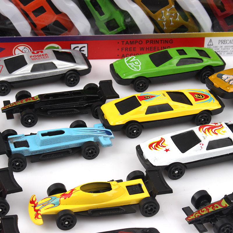 儿童模型货柜车仿真小汽车玩具车12只合金车赛车男孩玩具3-6-8岁