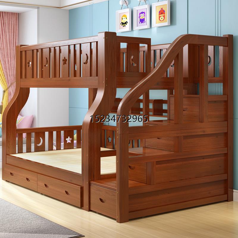 新疆西藏包邮上下床双层床全实木高低床小户型木床两层双人床儿童