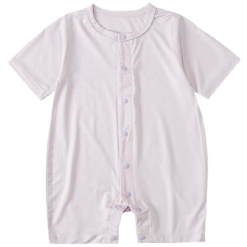 婴儿连体衣宝宝睡衣夏季短袖薄款男女童莫代尔哈衣新生儿衣服儿童