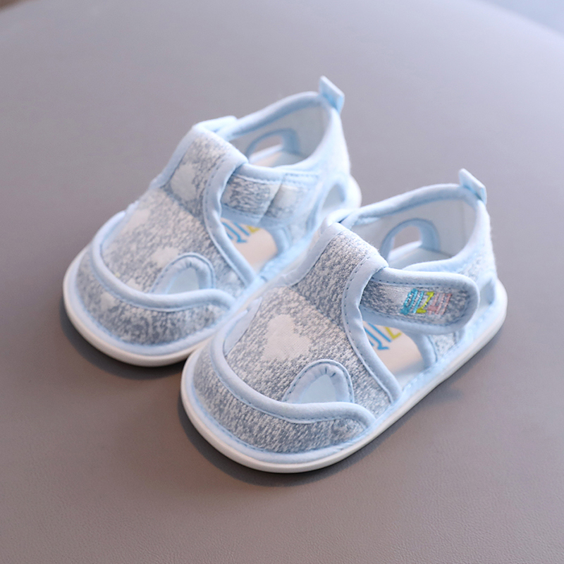 宝宝凉鞋女夏4-6-8-12个月软底轻便学步鞋男防滑不掉脚包头婴儿鞋