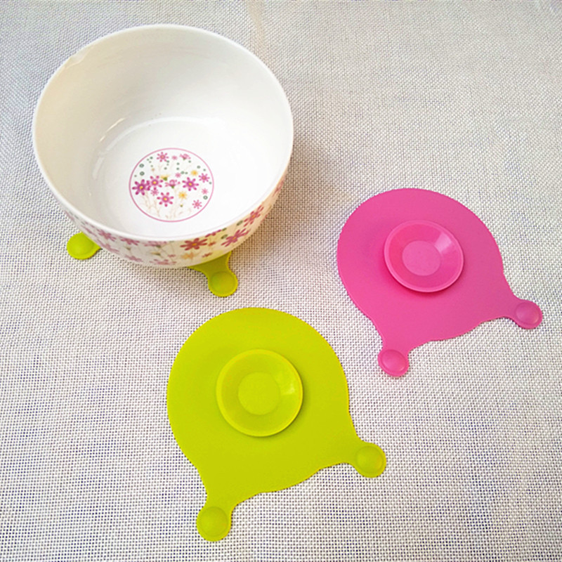 婴儿宝宝餐具防滑贴双面吸盘杯垫儿童小孩吃饭防摔倒硅胶吸碗垫子