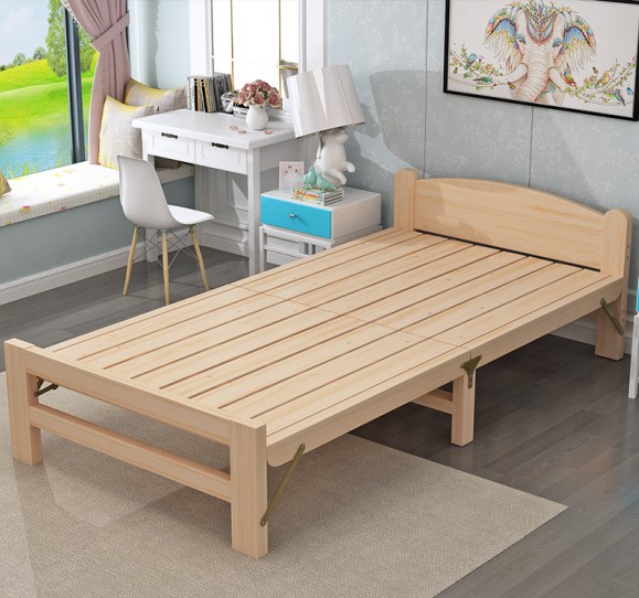 折叠床单人床成人简易实木午休床儿童家用木板经济型双人床包邮