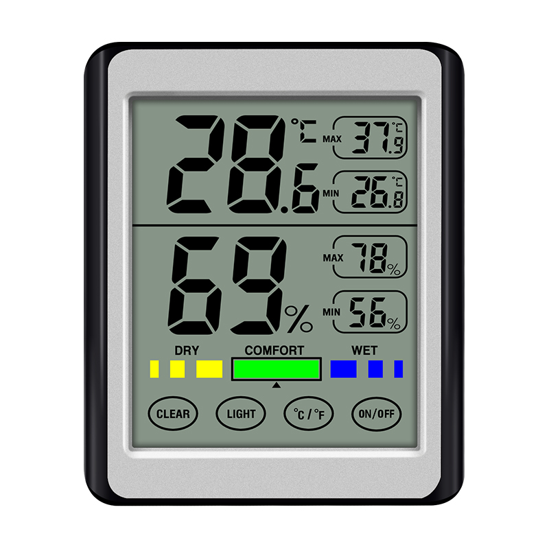 世纪怡丰温度计家用高精度室内电子触屏温湿度计精准数显壁挂式