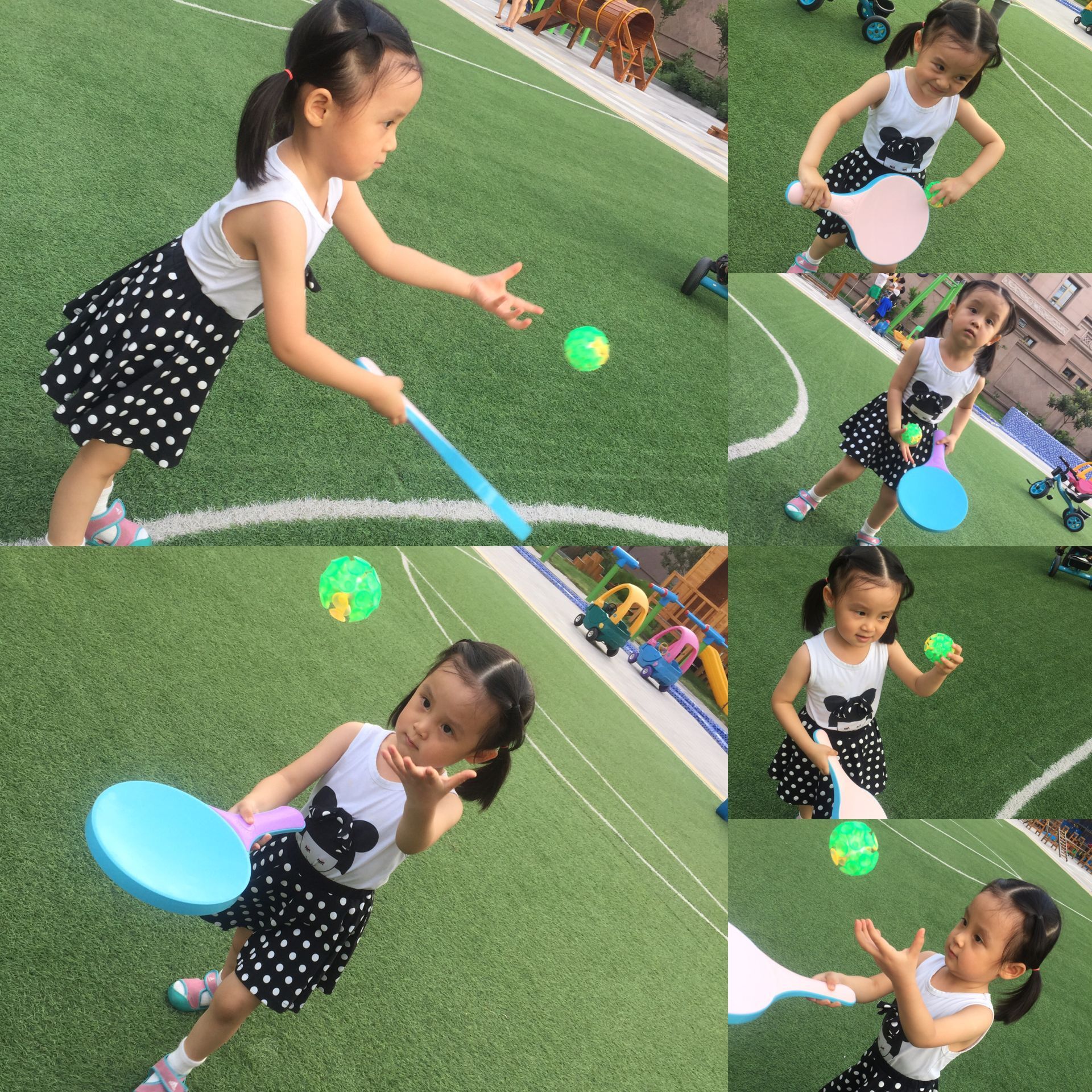 儿童吸盘抛接球拍户外运动羽毛球拍亲子互动幼儿园粘贴球玩具球拍