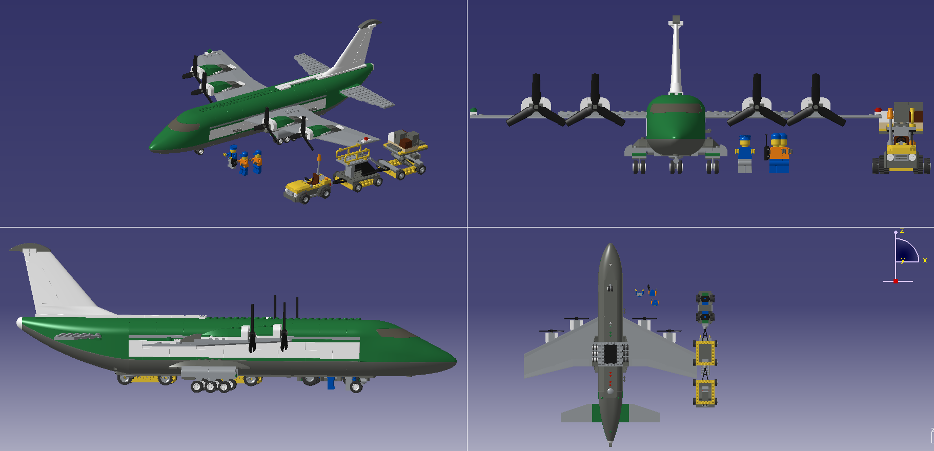 飞机乐高货机3D模型