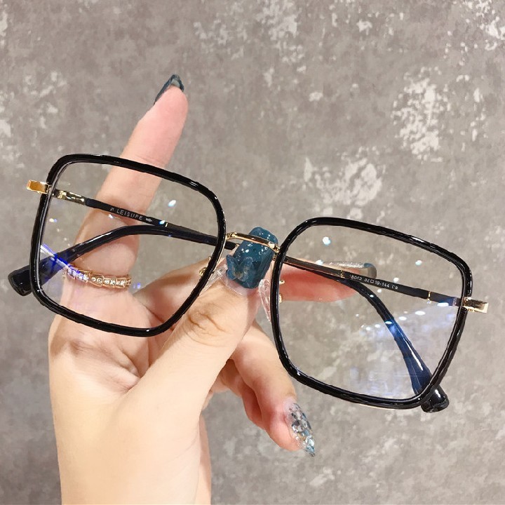 防蓝光眼镜大框平光镜可配近视眼镜2021潮流新款
