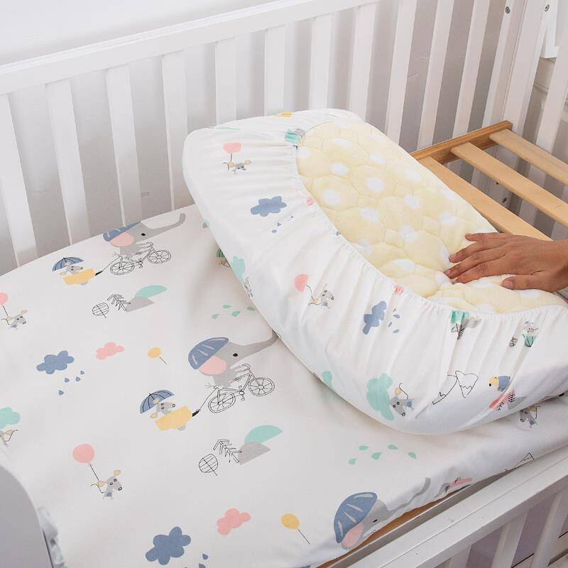 网红婴儿床笠儿童单件薄垫专用上下床棉防水套隔尿透气定作1.2m床