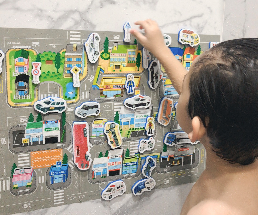 香港舜媽 宝宝儿童喜爱日本洗澡沐浴玩具墙贴 戏水漂浮泡沫汽车