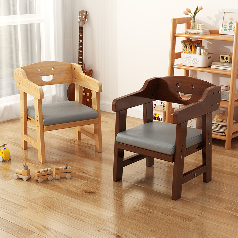 实木小凳子客厅家用儿童靠背小椅子幼儿园可升降宝宝餐椅凳子矮凳