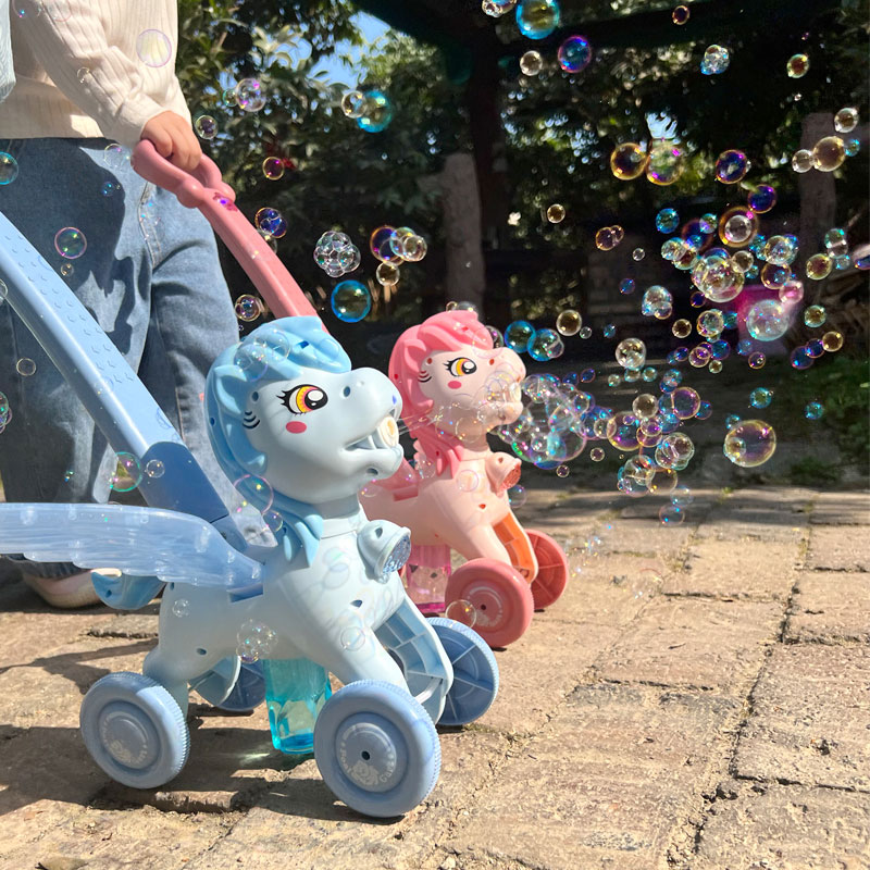 儿童手推飞机玩具车宝宝1一2岁小马泡泡机女孩幼儿学步推车婴儿的