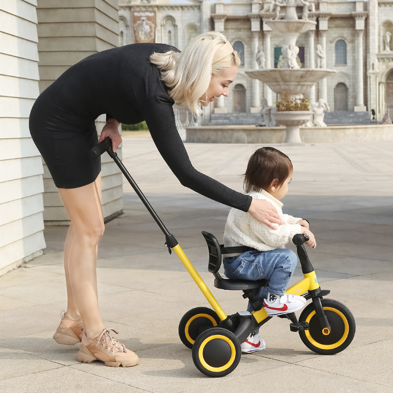 定制儿童三轮车脚踏车多功能婴儿手推车1-3-2-6岁自行车宝宝遛娃