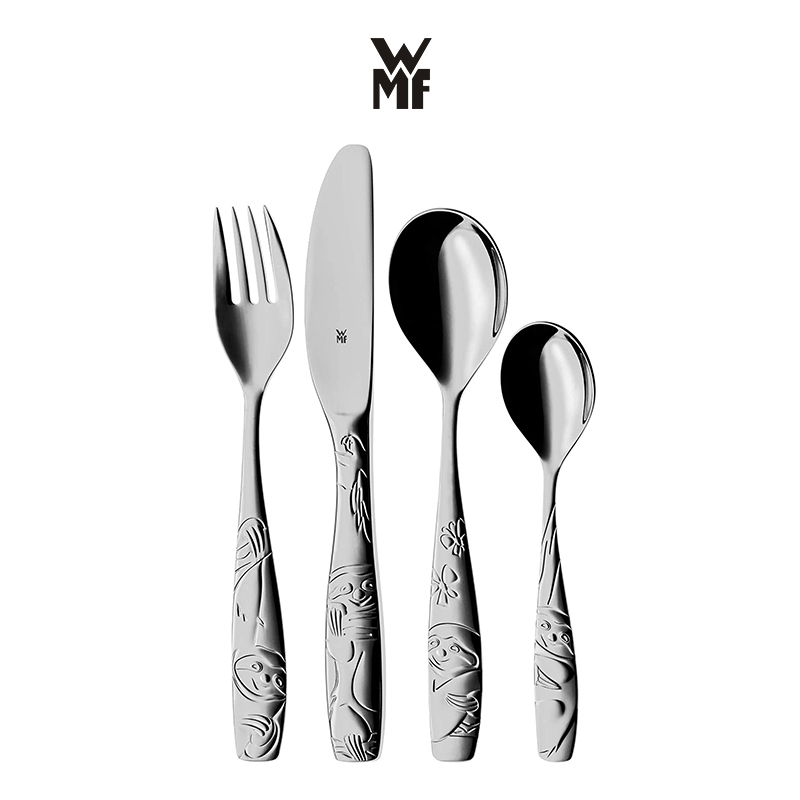 WMF-福腾宝 Faultier 系列 儿童西餐刀叉勺子不锈钢餐具4件套装