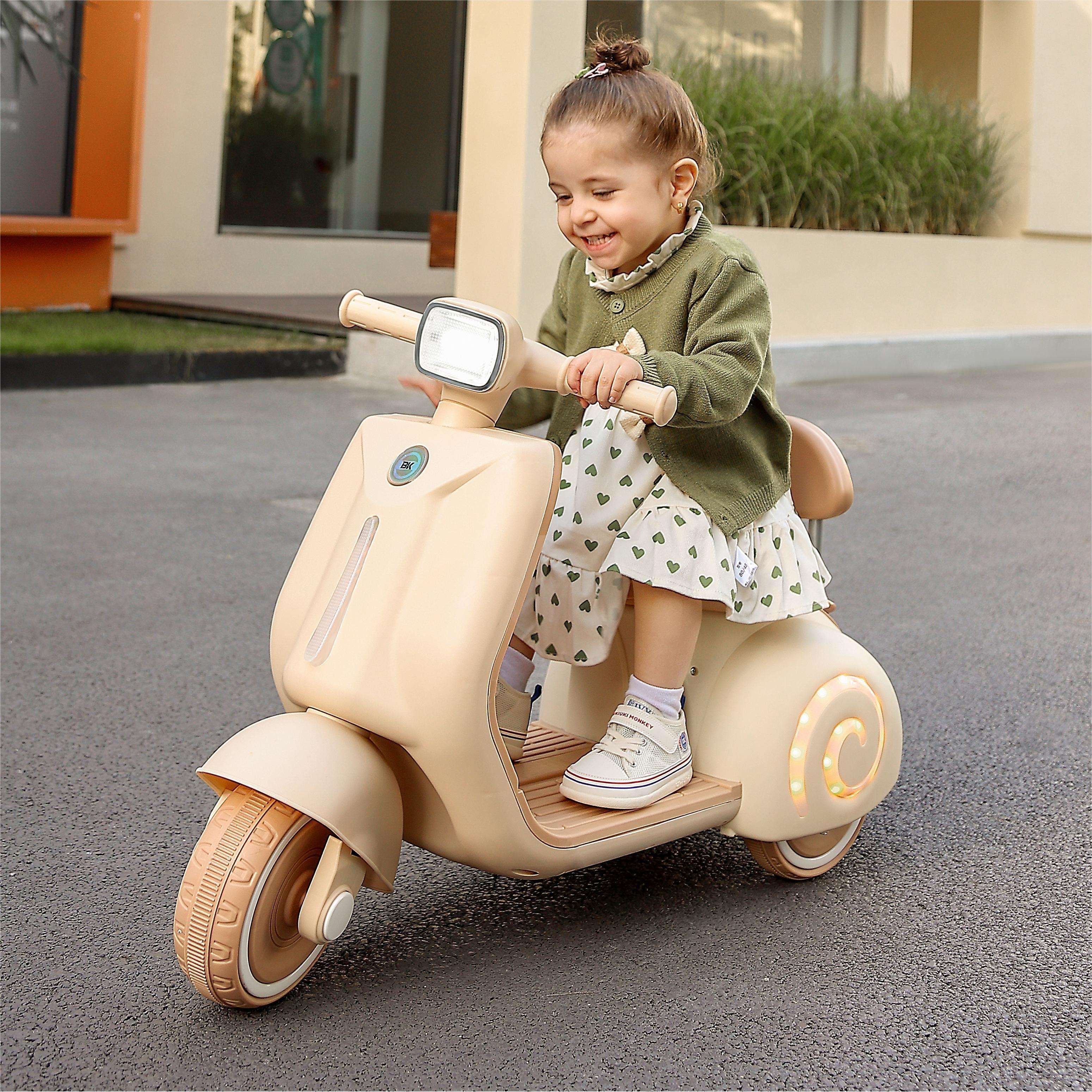 儿童电动摩托车三轮可坐人男女宝宝2-3-6岁小孩充电遥控礼物玩具