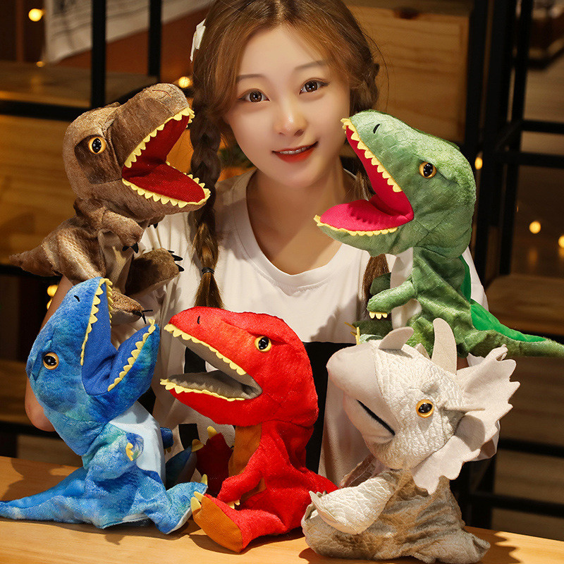 恐龙腹语动物手偶教具儿童玩具互动嘴巴能动张嘴安抚玩偶男孩礼物