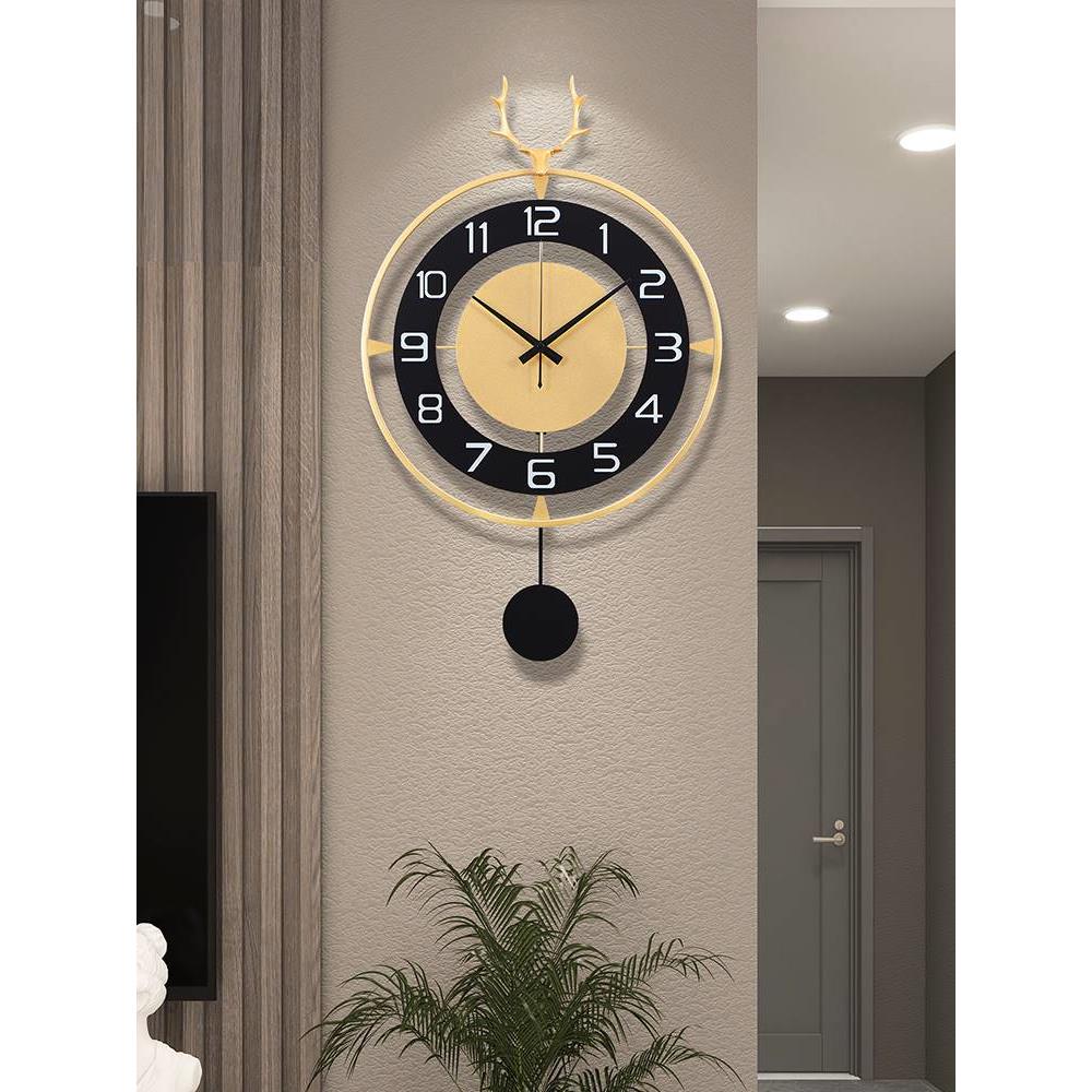 时2钟挂客新厅创意网红家装饰钟挂表现代时尚免打孔用2023款钟表