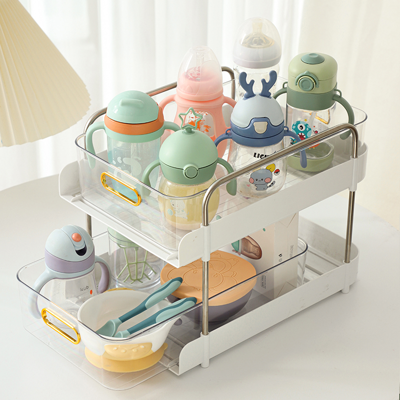宝宝奶瓶收纳架婴儿餐具放碗筷辅食工具家用桌面水杯置物架大容量