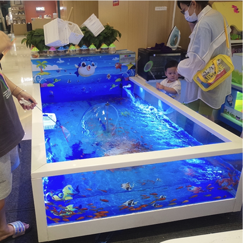 儿童多功能益智游乐园商场喂奶鱼池捞鱼玩具定制自动过滤循环加氧