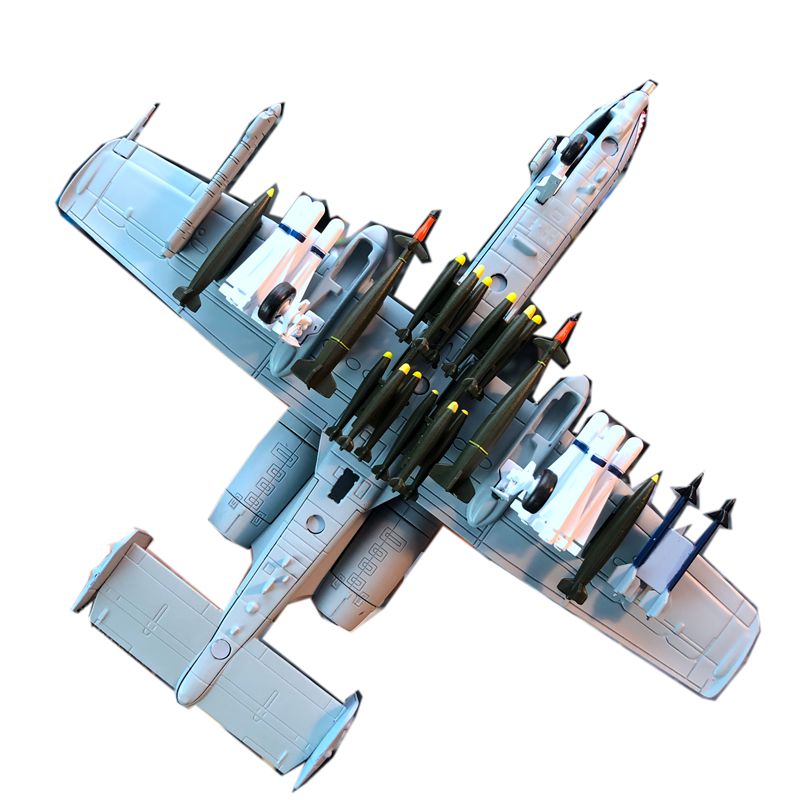 A-10攻击机雷电II疣猪 合金飞机成品金属模型带武器支架起落架摆