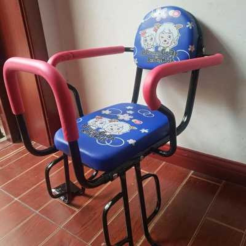 优质加厚加大自行车电动车儿童后置座椅带护栏小孩单车安全后坐垫