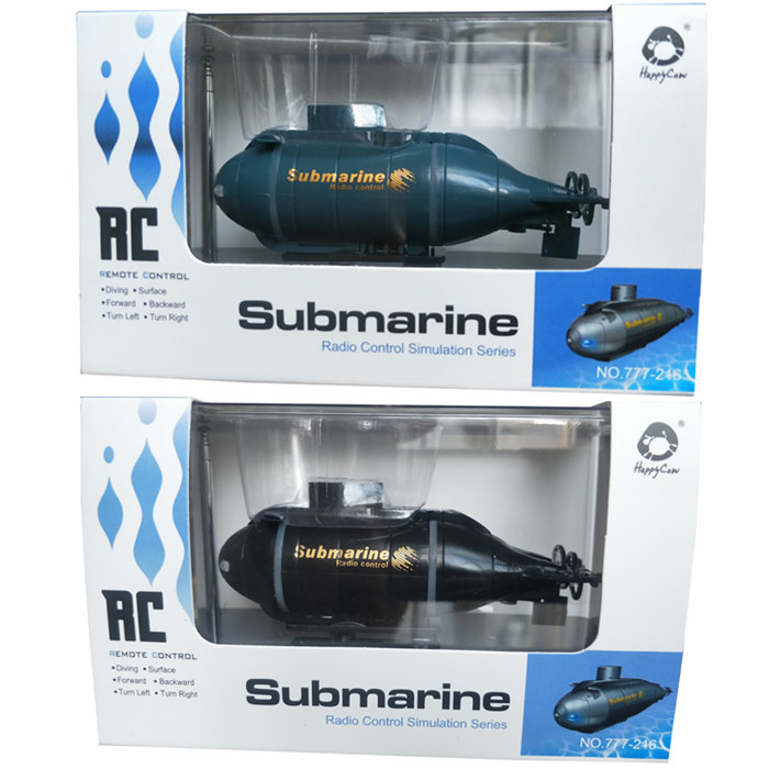 四六通道闲牛充电迷你超小型电动遥控气垫船快艇潜水艇核潜艇玩具