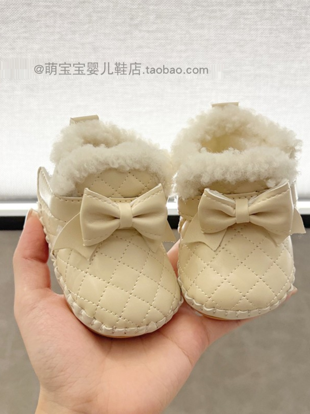 -款女宝宝123加绒加厚学步鞋婴幼儿冬子月软底1岁-婴儿鞋-6保暖0