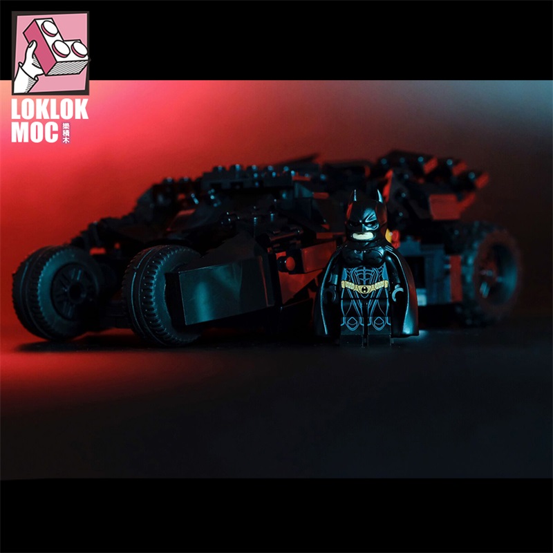 蝙蝠侠lego蝙蝠车黑暗骑士蝙蝠战车乐高拼装积木loklokmoc场景