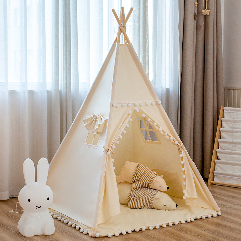 儿童帐篷印第安室内游戏屋男女孩童宝宝玩具屋宝宝公主城堡小房子