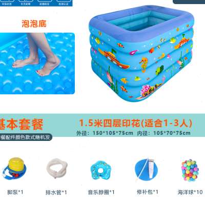 推荐新生婴幼儿童充气游泳池加厚保温洗澡桶家用室内超大号小孩戏