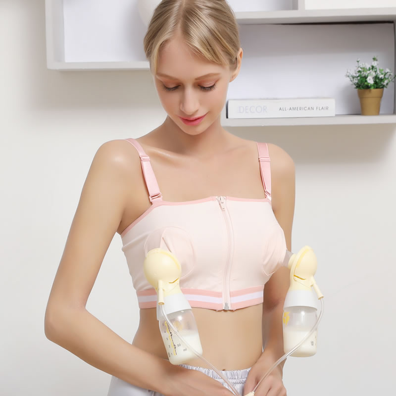 免手扶文胸哺乳内衣适配美德乐贝瑞克双边吸奶器产后喂奶吸奶专用