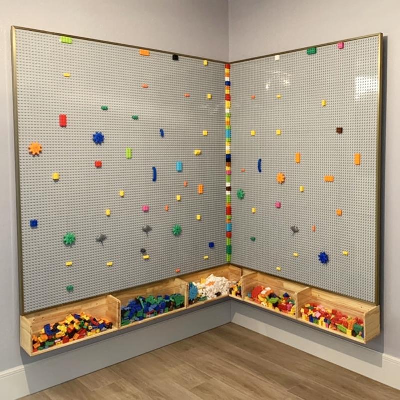 走廊玄关积木墙面墙贴定制大颗粒底板上墙拼装儿童房幼儿园玩具