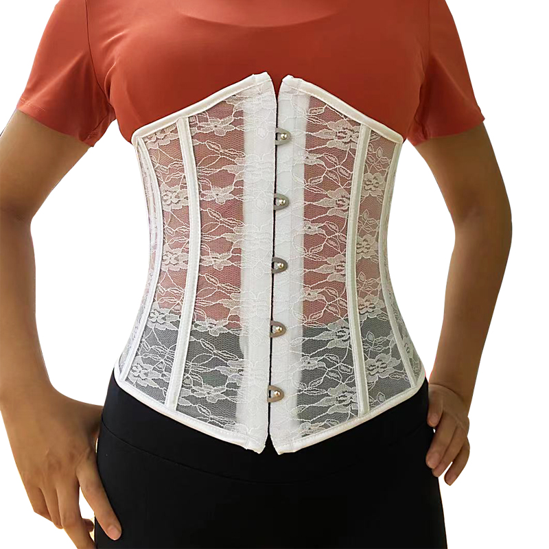 夏天薄款蕾丝宫廷绑带束腰带塑身内衣corset美体塑形产后瘦腰