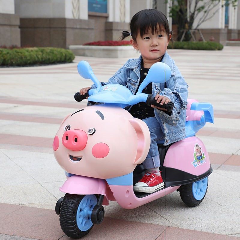 儿童电动摩托车三轮车宝宝玩具车男女小孩遥控车可坐人充电瓶童车