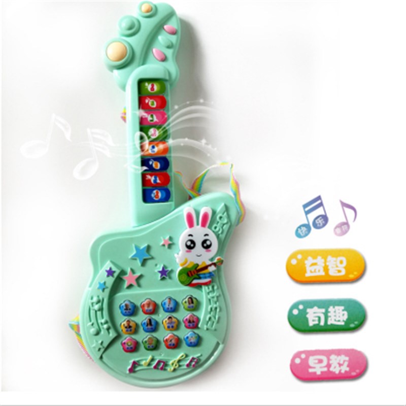 多功能按键卡通音乐吉他宝宝电x子琴早教益智乐器儿童玩具0-1-3岁