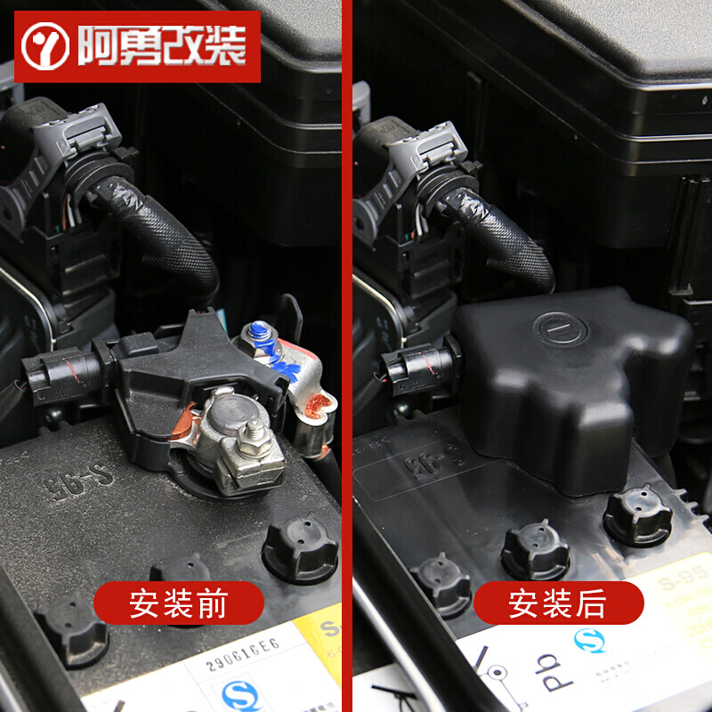 适用于15-21汉兰达电瓶负极保护盖改装专用电池保护盒防尘罩阿勇