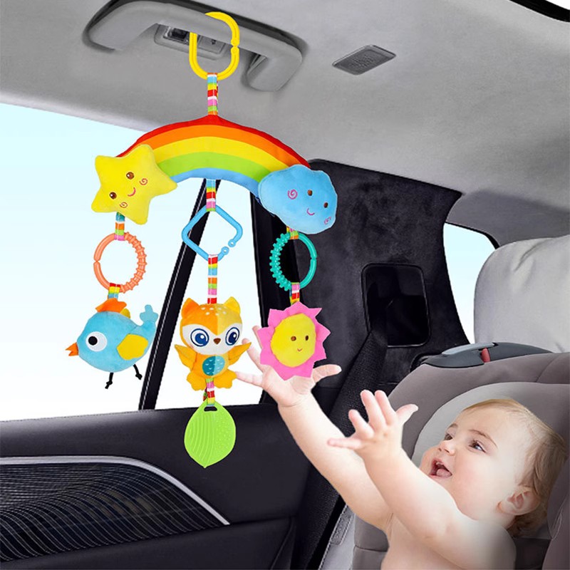 婴儿玩具新生儿推车挂件安全座椅摇铃0-1岁 安抚宝宝车载悬挂床铃