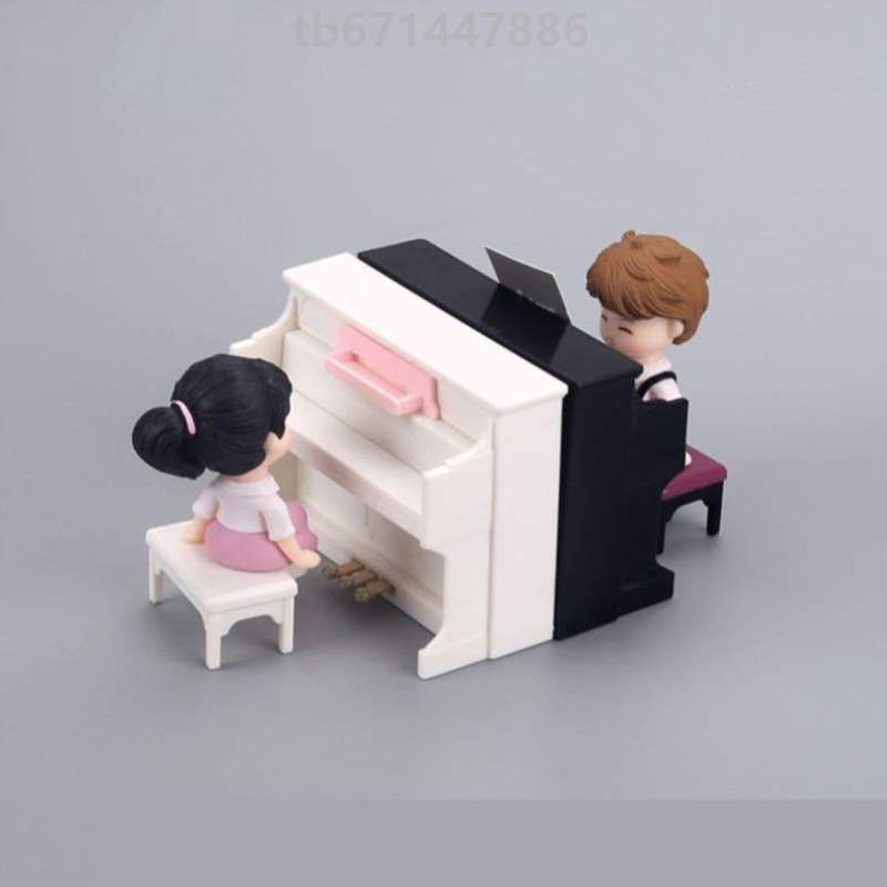 仿真微缩屋可爱摆迷你玩具家具娃娃模型儿童乐器过家家配件%钢琴